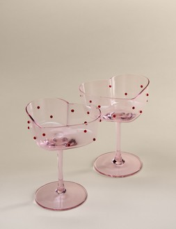 M&S SET OF 2 HEART SHAPED COUPES £15