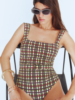 M&S Swimsuit £36, Sunglasses £16, Bangles £16.50