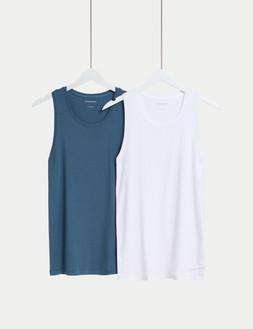 Autograph 2pk Modal Rich Sleeveless Vest £30