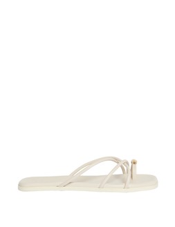 M&S SAMMIE GOLD TOE LOOP MULE WHITE £35 (1)