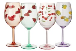 M&S Set of 4 Summer Brights Wine Glasses £10