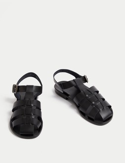 M&S STACEY LEATHER FISHERMAN SANDAL £39.50 (2)