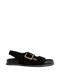 M&S Suede Footbe Raffia Detail Sandal £55