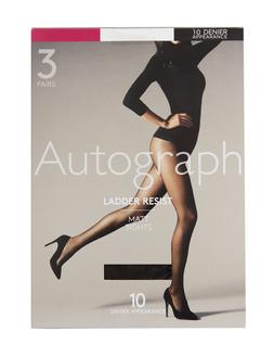 M&S Autograph 3pk 10 Denier Ladder Resist Matt Tights £10