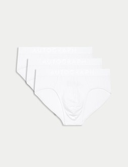 M&S Autograph 3pk Supima® Cotton Drop Needle Brief Box £26