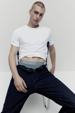 M&S Autograph Supima® Cotton Blend T-Shirt £18, M&S Autograph 5pk Modal Rich 360 Flex Trunks £38, M&S Collection Straight Fit Stretch Jeans £26 (1)