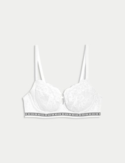 M&S B By Boutique Cleo Lace Wired Balcony Bra A-E £14 (1)