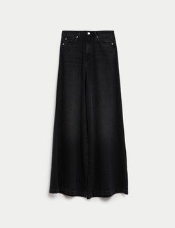 M&S Collection Lyocell Blend Wide Palazzo Leg Jeans £45 (1)
