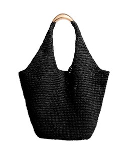 M&S Collection Straw Tote Bag Black £49.50