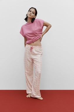 M&S Cotton Rich PJ Top £10 and Jacquard Bottom £18