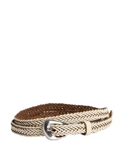 M&S Cream Slim Weave Belt £25