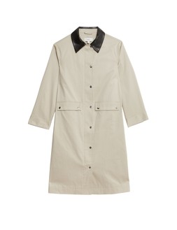 M&S Faux Leather Snap Front Mac £85