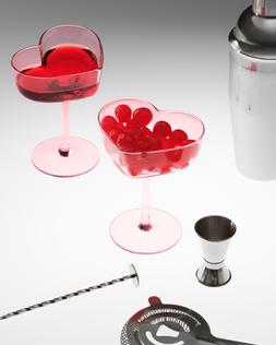 M&S Set of 2 Love Heart Coupe Glasses £15