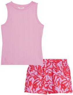 M&S Cotton Rich Ribbed Pointelle Vest £8, M&S Cotton Blend Lobster Print Pyjama Shorts £12