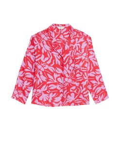 M&S Herringbone Cotton Lobster Revere PJ Top £15