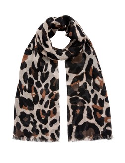 M&S Leopard Linen Mix Scarf £19.50
