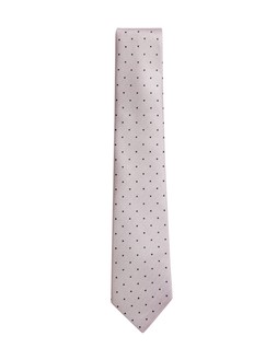 M&S SARTORIAL Pure Silk Polka Dot Tie Light Pink £25