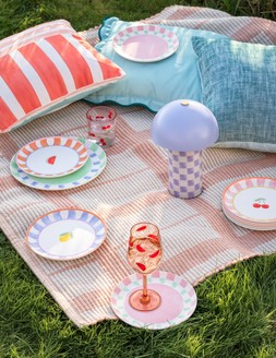 Set of 2 Reversible Striped Outdoor Cushions £25