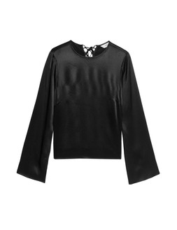 M&S The Edit Black Satin Blouse £29.50